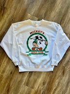 1030 -White Mickey's Golf Club Logo Long Sleeve - L