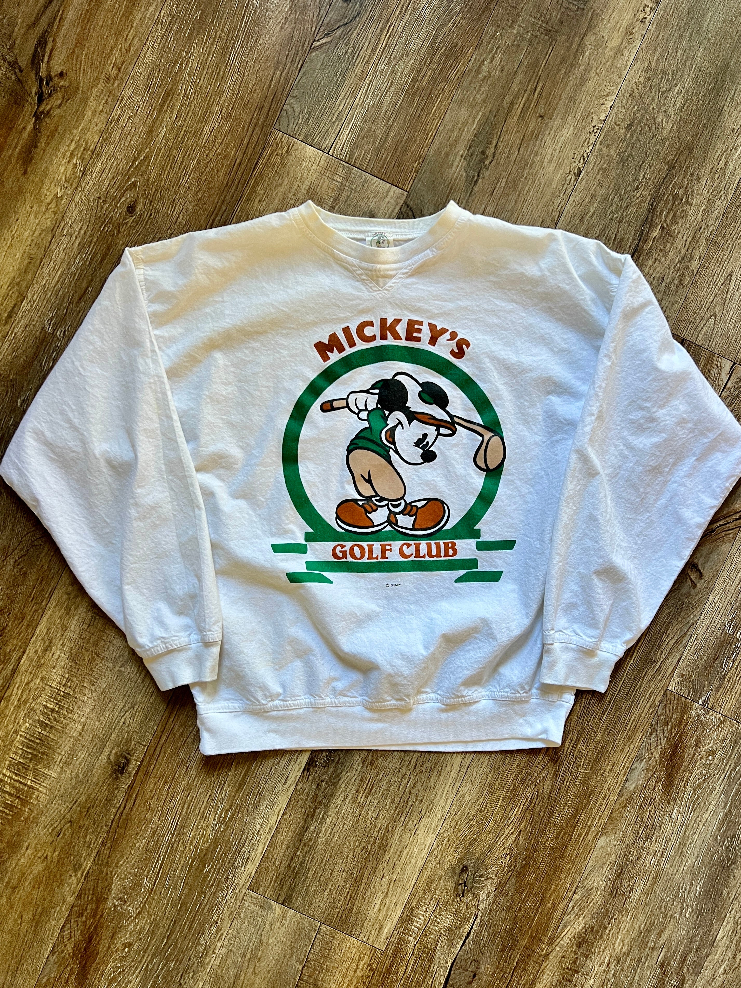 1030 -White Mickey's Golf Club Logo Long Sleeve - L