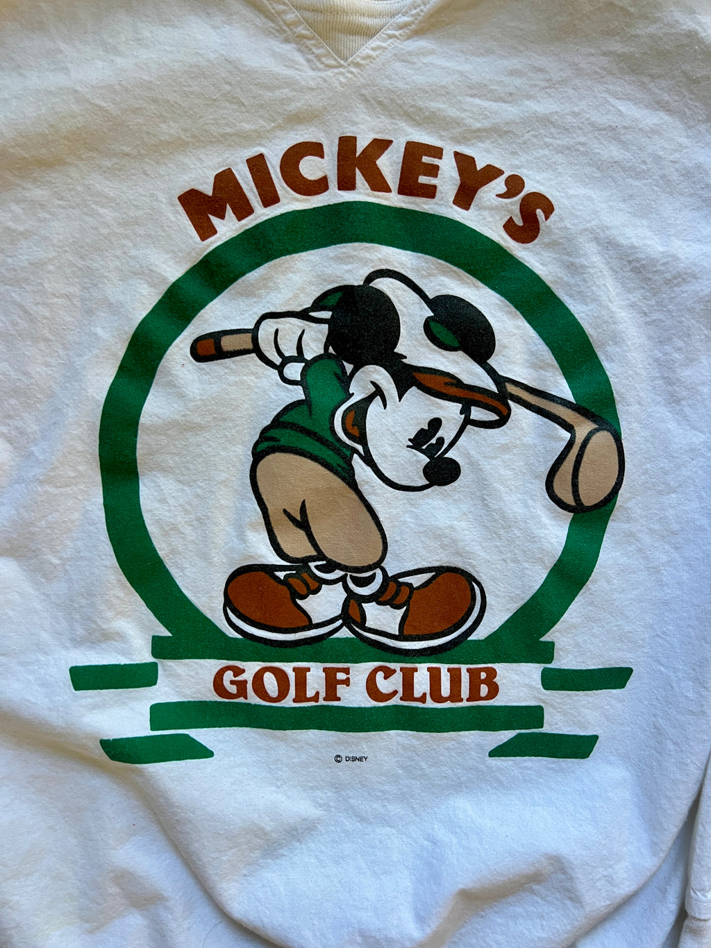 1030 -White Mickey's Golf Club Logo Long Sleeve - L