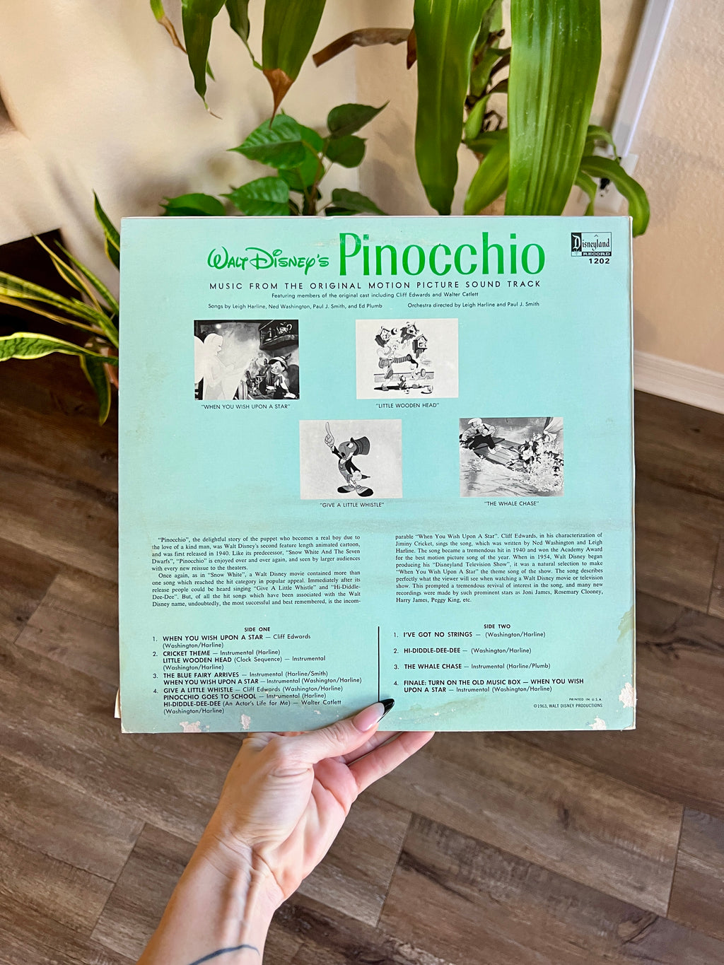1016 -All The Songs from Pinocchio Record 33