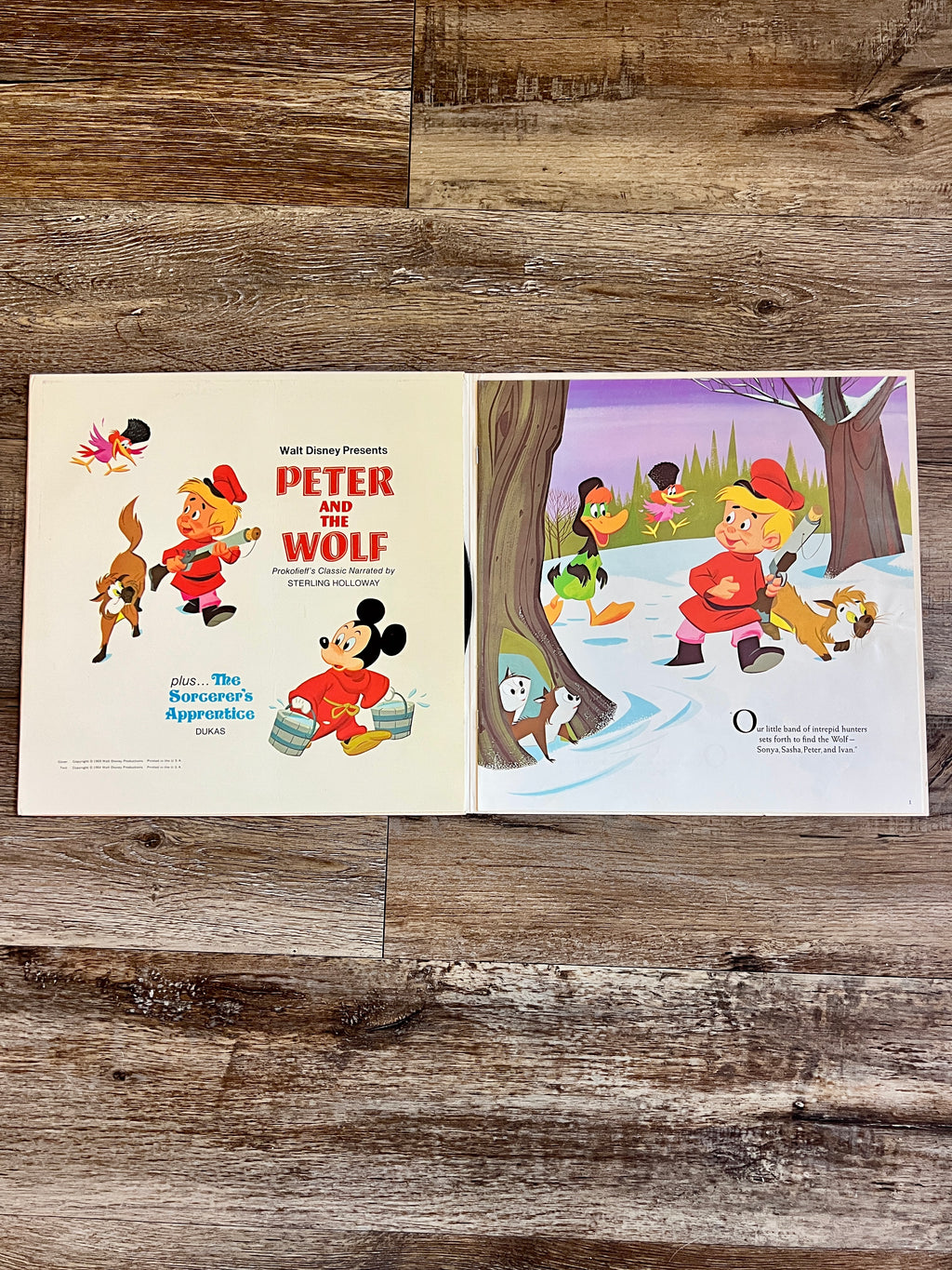 1018 -The Sorcerer's Apprentice & Peter & The Wolf Storybook Record 33