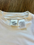 401 -White Embroidered Skating Mickey Pocket Shirt - L