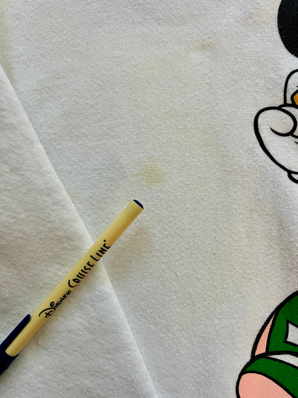 400 -White Santa Mickey Sunglasses Crewneck - L