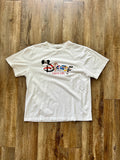 157 -White Character Letter Disney Cruise Line Tee L