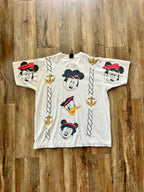 159 -White Nautical Rope Sailor Mickey & Friends Tee L