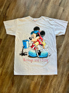 395 -Grey Mickey Mornings Aren't Funny Sleep Shirt - OSFA