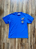 152 -Blue Embroidered Mickey & Donald Sailor Pocket Tee L
