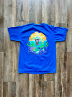 153 -Blue Castaway Cay Swimming Mickey Tee M