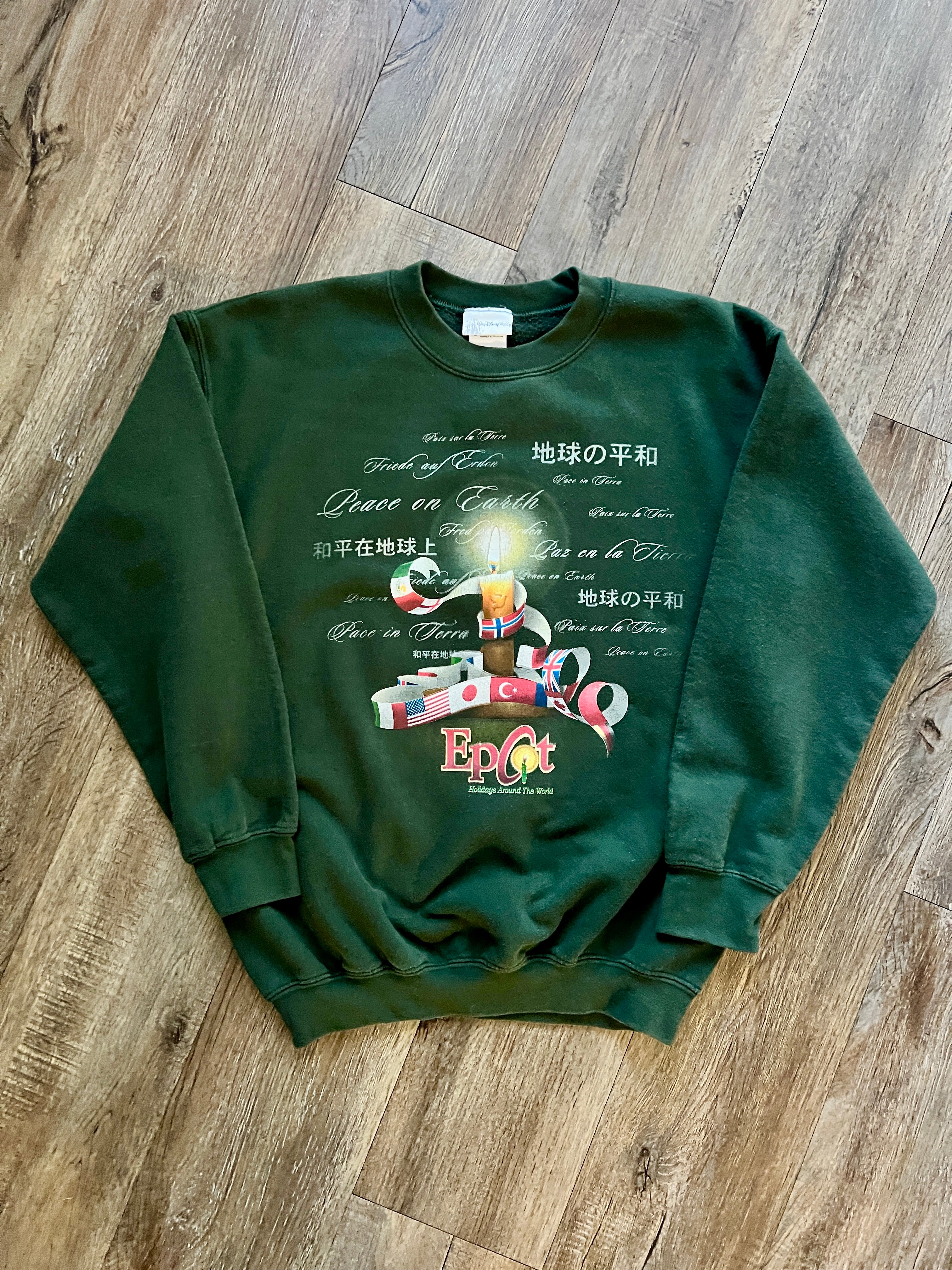 391 -Green EPCOT Candlelight Processional Crewneck - M