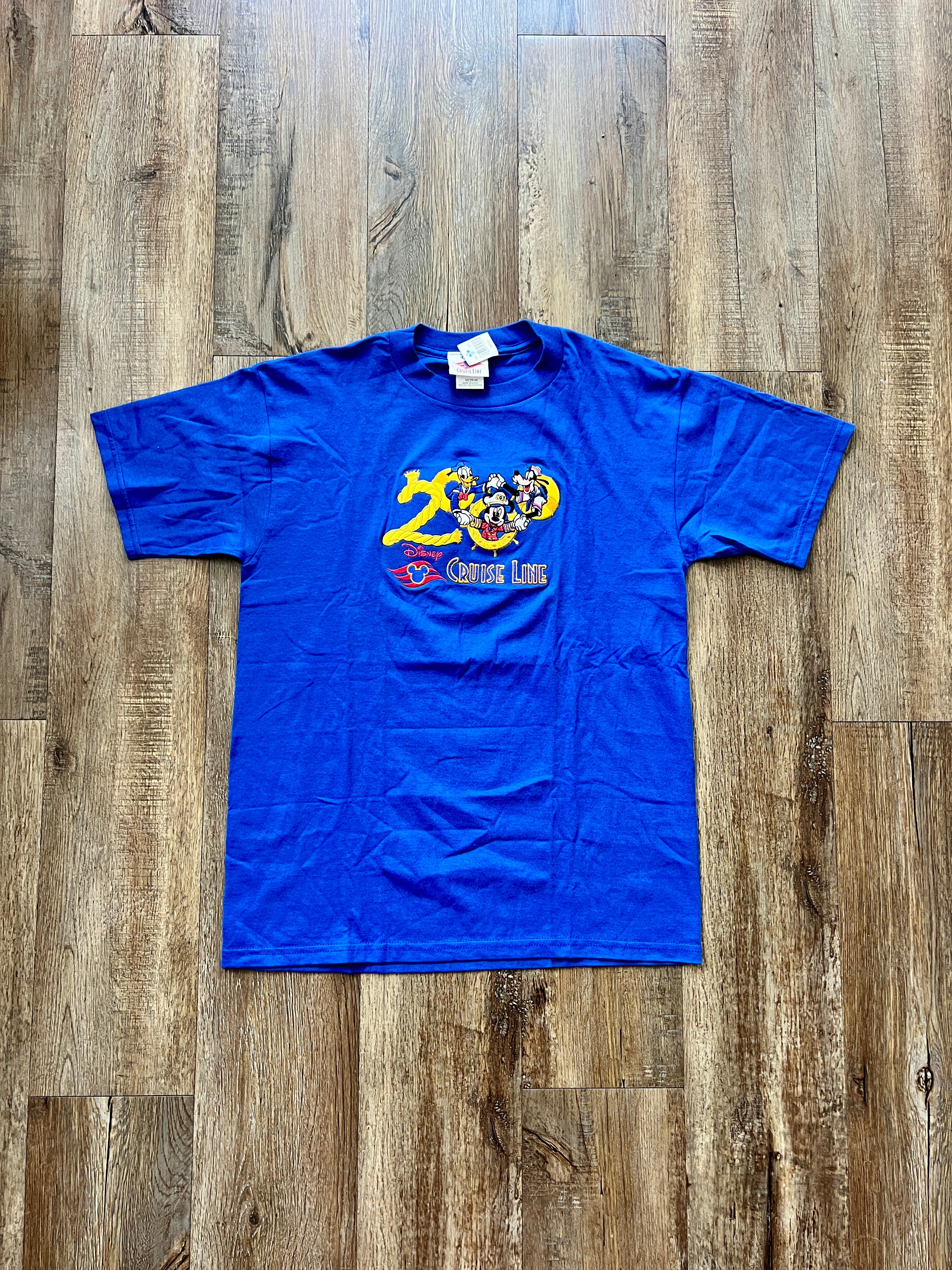 155 -NWT Blue Embroidered 2000 Cruise Line Tee M