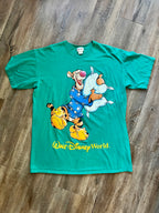 390 -Green Tigger Winnie the Pooh Slippers Walt Disney World Logo Sleep Shirt - OSFA