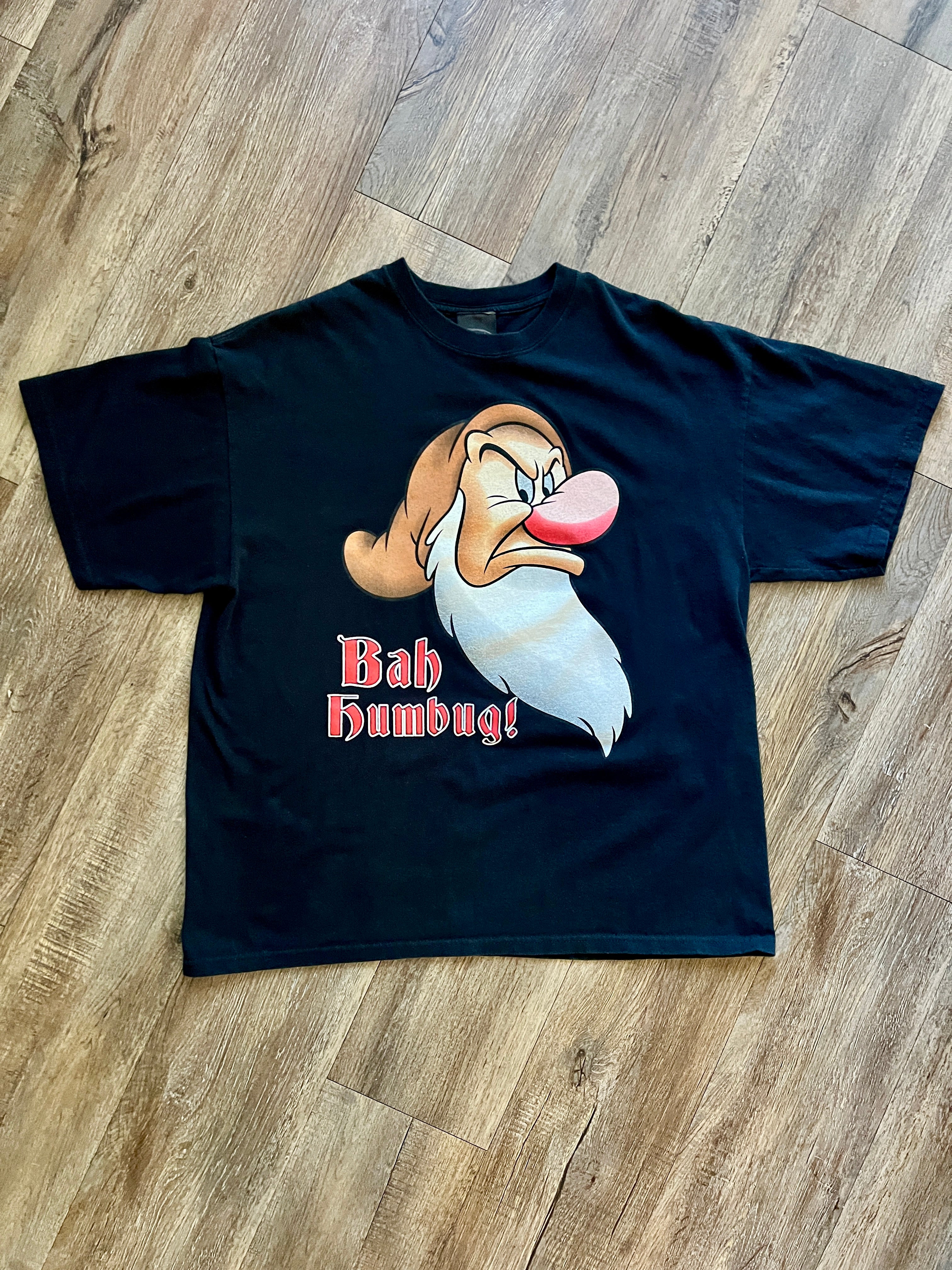 389 -Black Grumpy Bah Humbug Shirt - XL