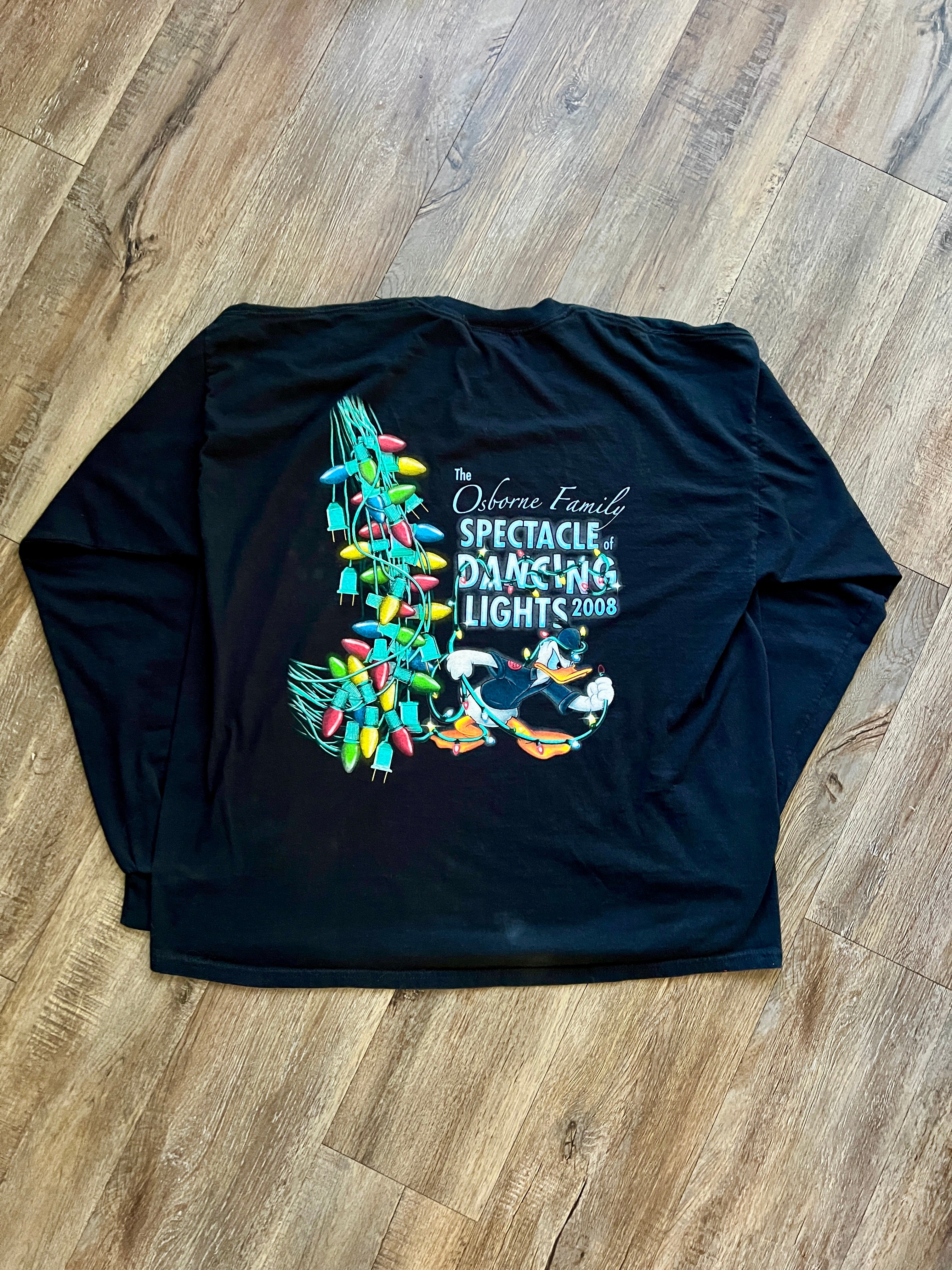411 -Black 2008 Osbourne Family Spectacle of Lights Lighting Crew Long Sleeve - 2XL