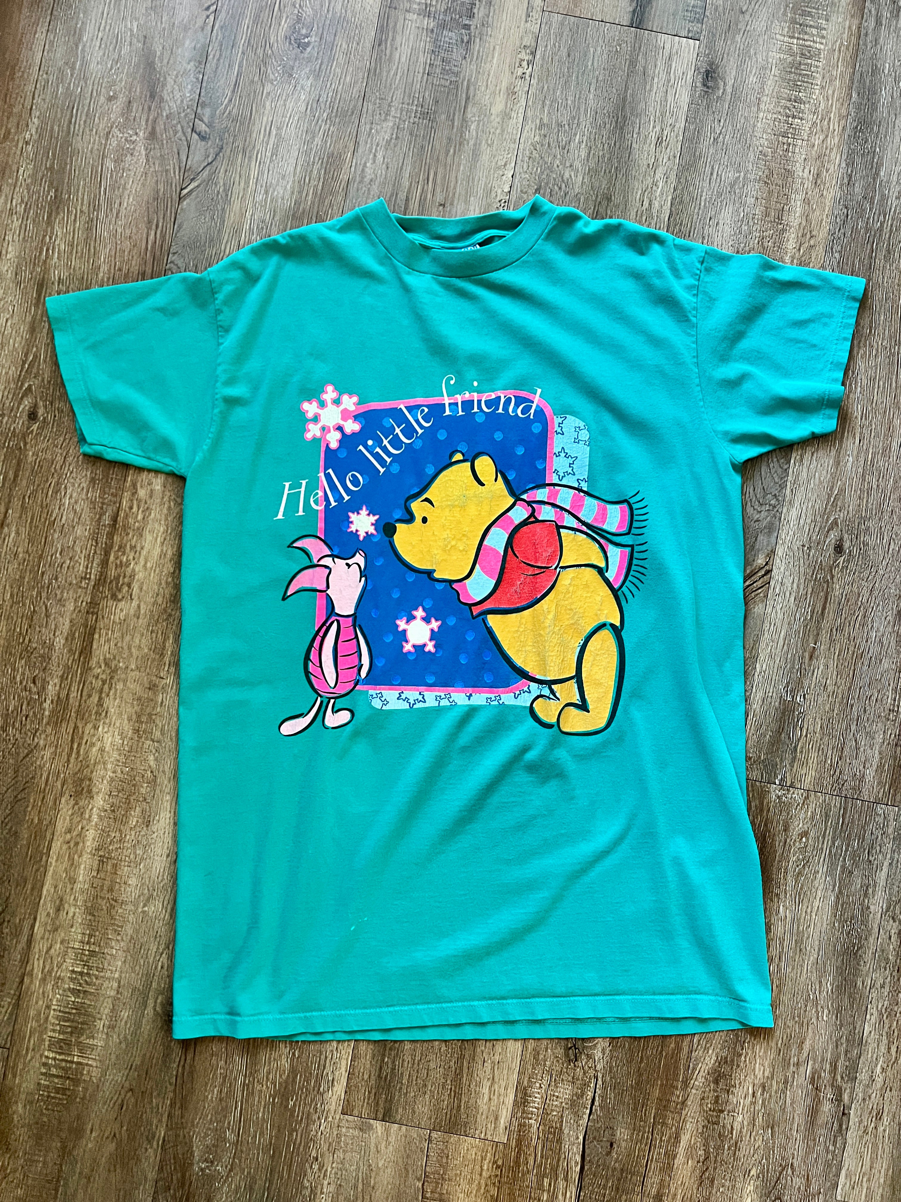 412 -Teal Hello Little Friend WTP & Piglet Sleep Shirt - OSFA