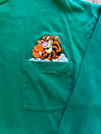 407 -Green Embroidered Tigger Snowball Pocket Shirt - L