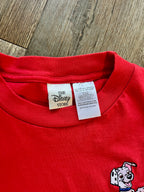 414 -Red Embroidered 101 Dalmatians Doggy Door Pocket Shirt - XL
