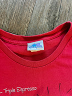 386 -Red Tigger Caution Coffee Overload Sleep Shirt - OSFA