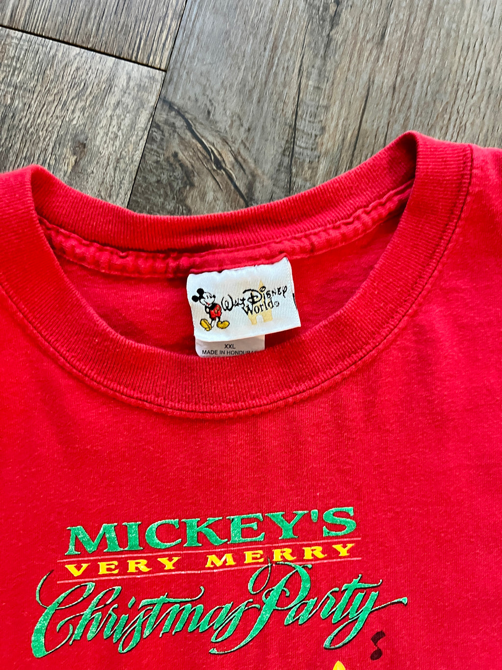 385 -Red 1999 Mickey's Very Merry Christmas Party Shirt - 2X