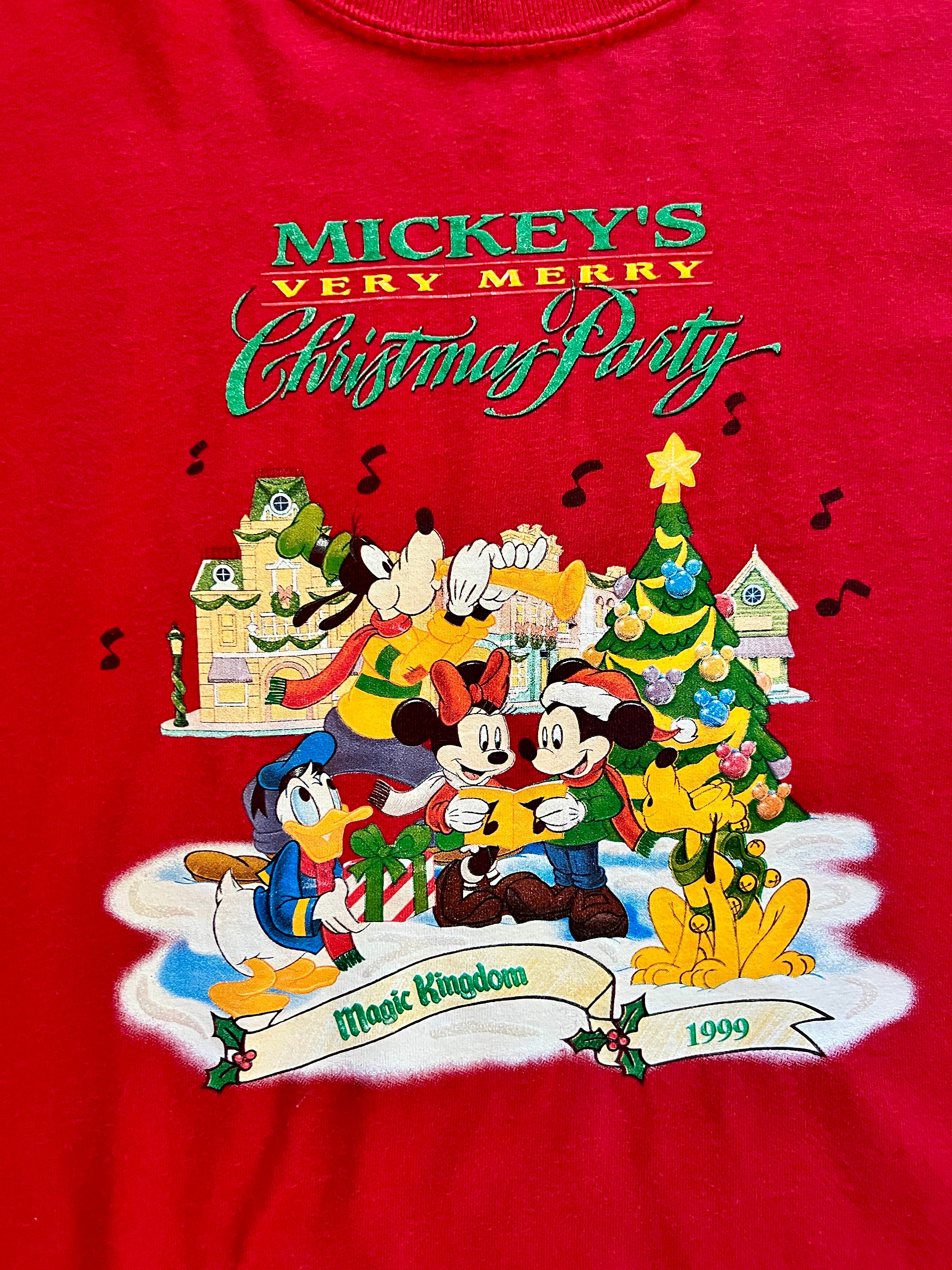 385 -Red 1999 Mickey's Very Merry Christmas Party Shirt - 2X
