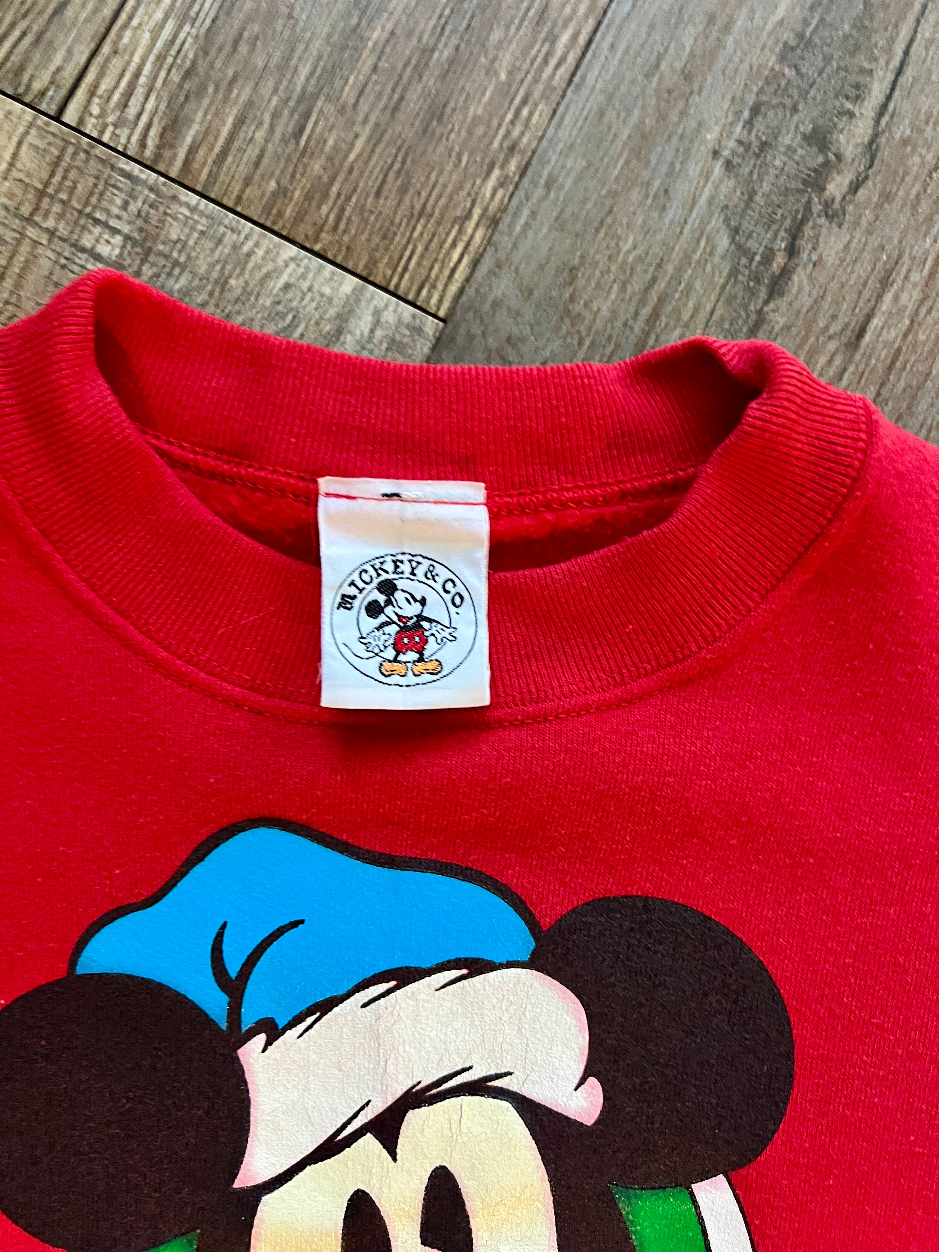 379 -Red Mickey & Minnie Ho Ho Ho Crewneck - L