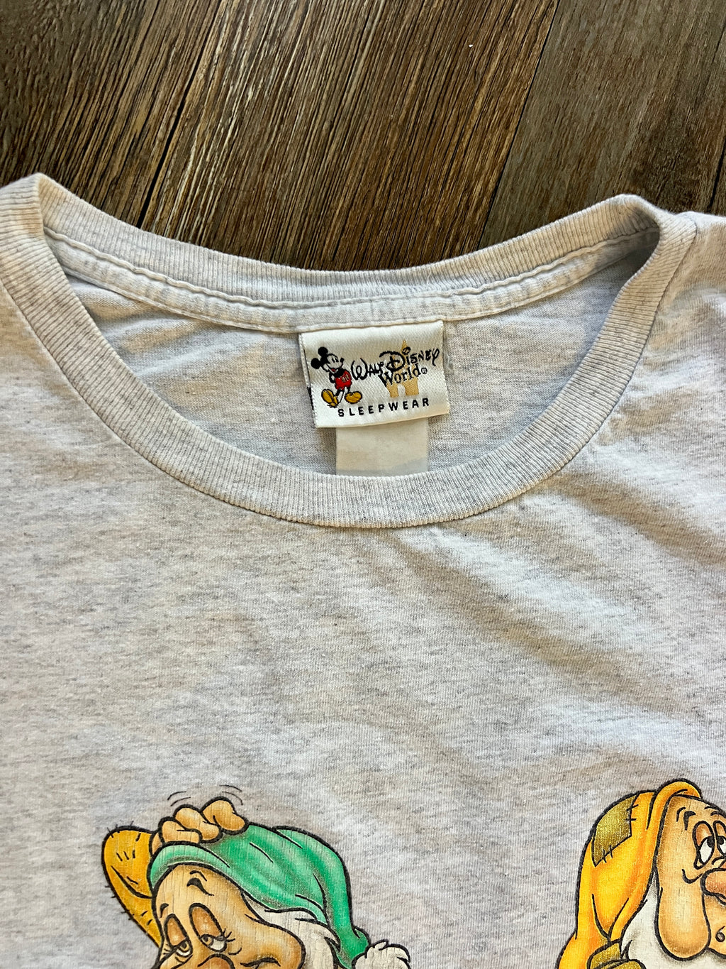 421 -Grey We're All A Little Grumpy In The Morning Seven Dwarfs Sleep Shirt - OSFA