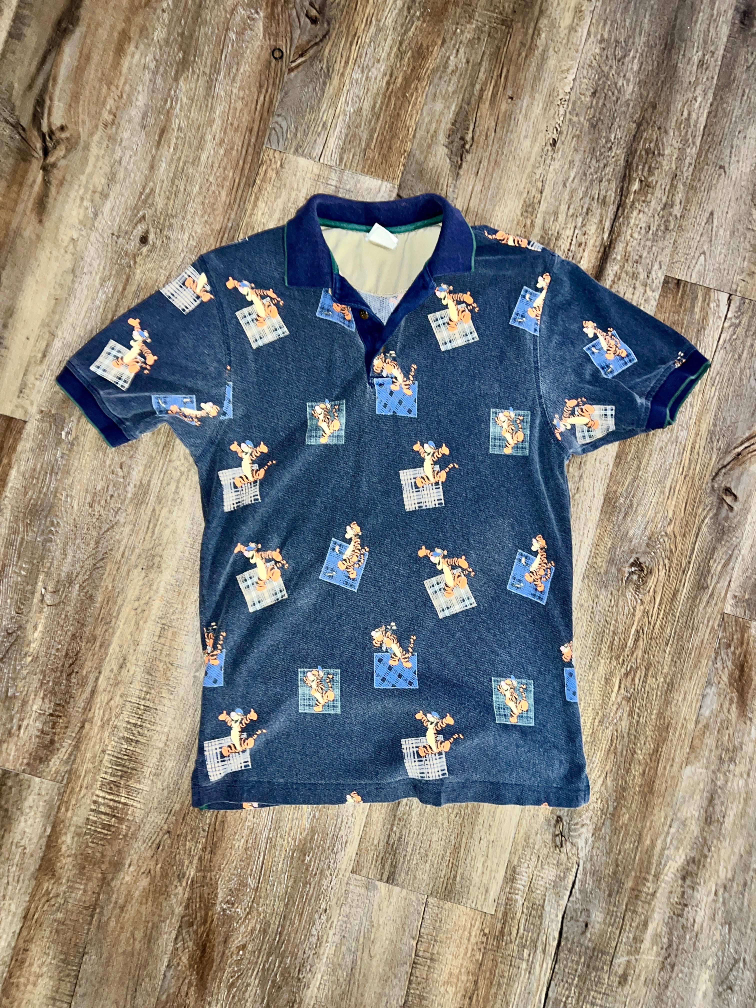 1003 -Navy Golfing Tigger AOP Golf Polo - M