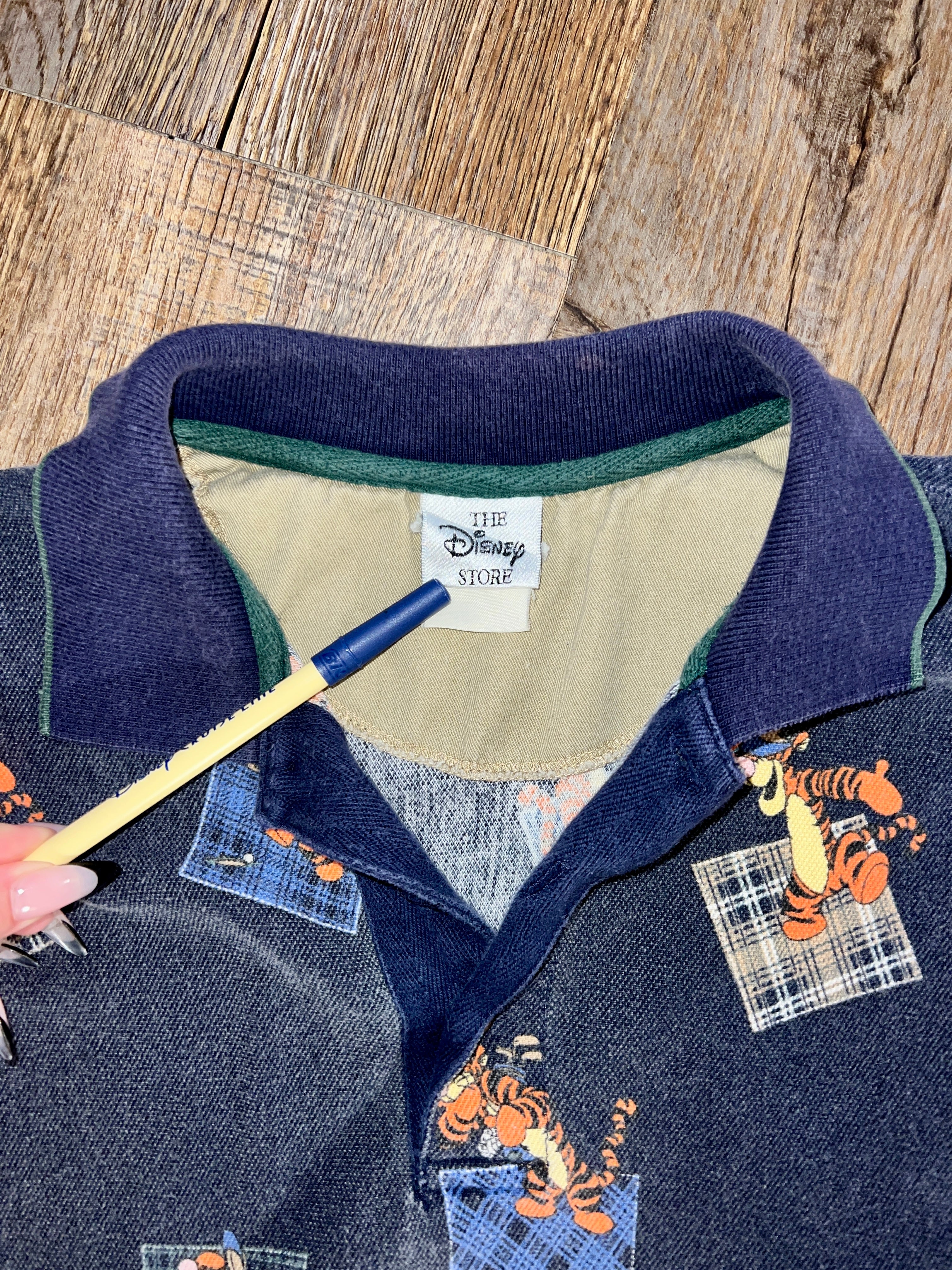 1003 -Navy Golfing Tigger AOP Golf Polo - M