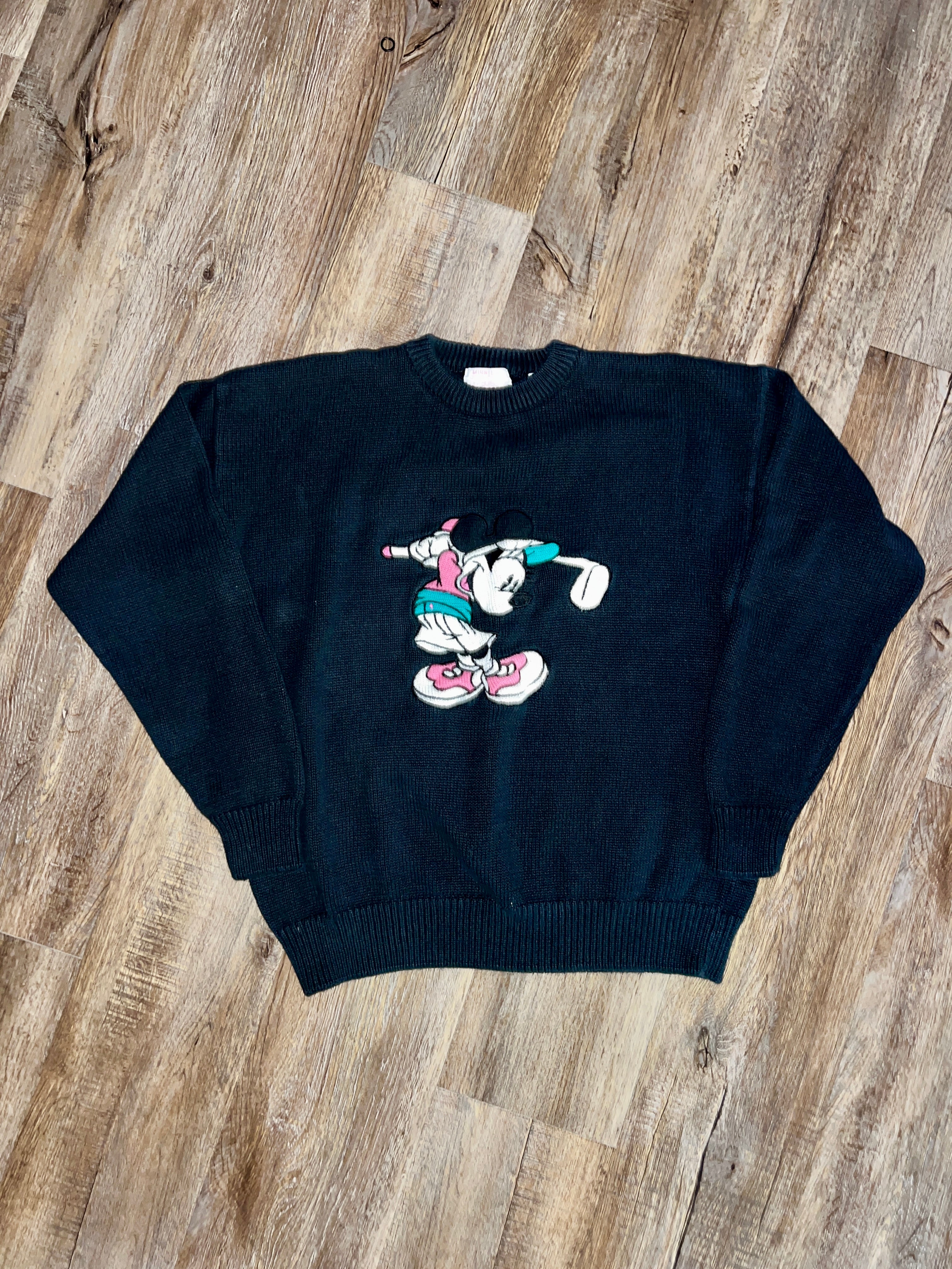 1006 - Black Minnie's Golf Club by Aurea Knit Sweater - L