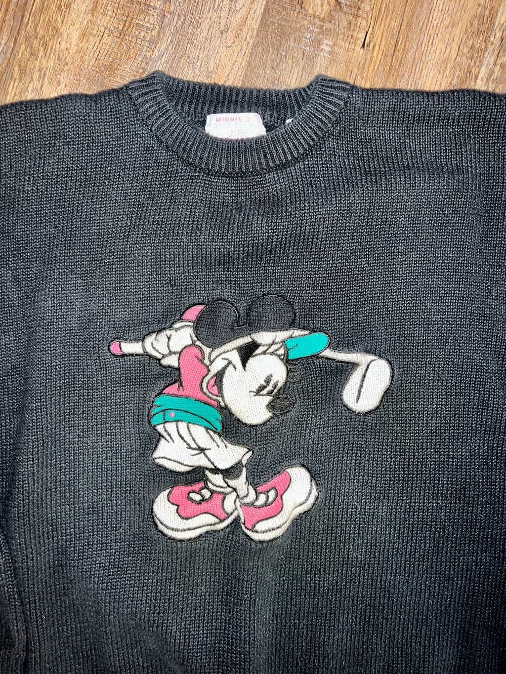 1006 - Black Minnie's Golf Club by Aurea Knit Sweater - L