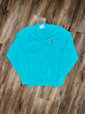 1009 -Teal Embroidered Golfing Mickey Titleist Sweater - XL
