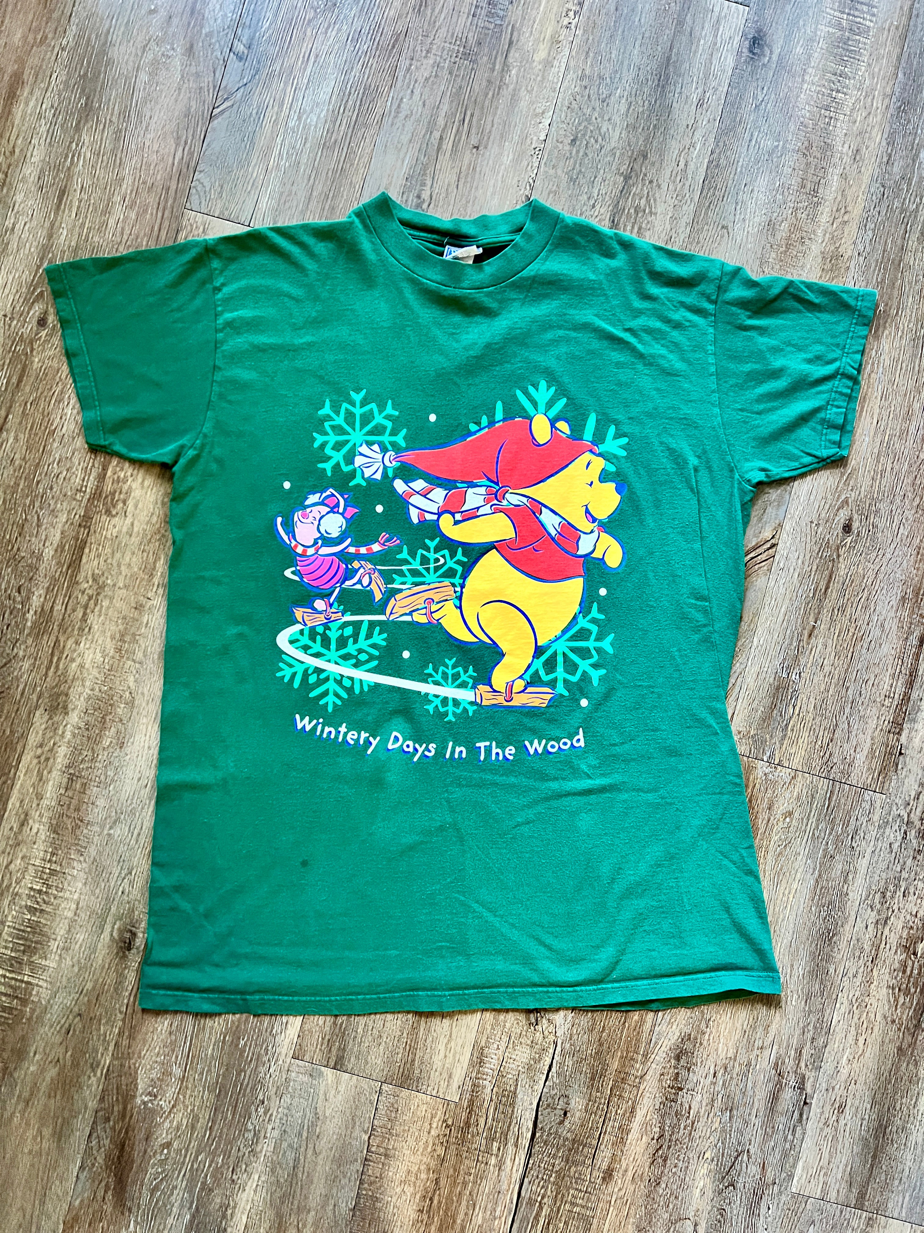426 -Green WTP & Piglet Wintery Days in the Wood Sleep Shirt - OSFA