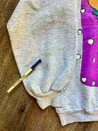 428 -Grey Winnie The Pooh Snowfall Crewneck - L
