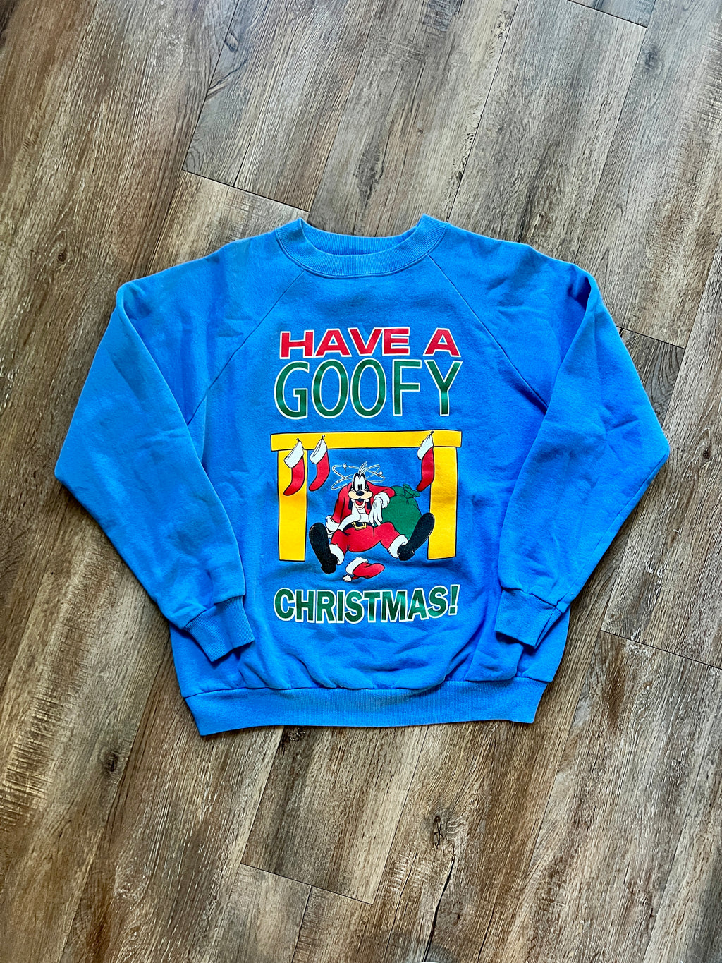 468 - Blue Have A Very Goofy Christmas Crewneck - L / NT