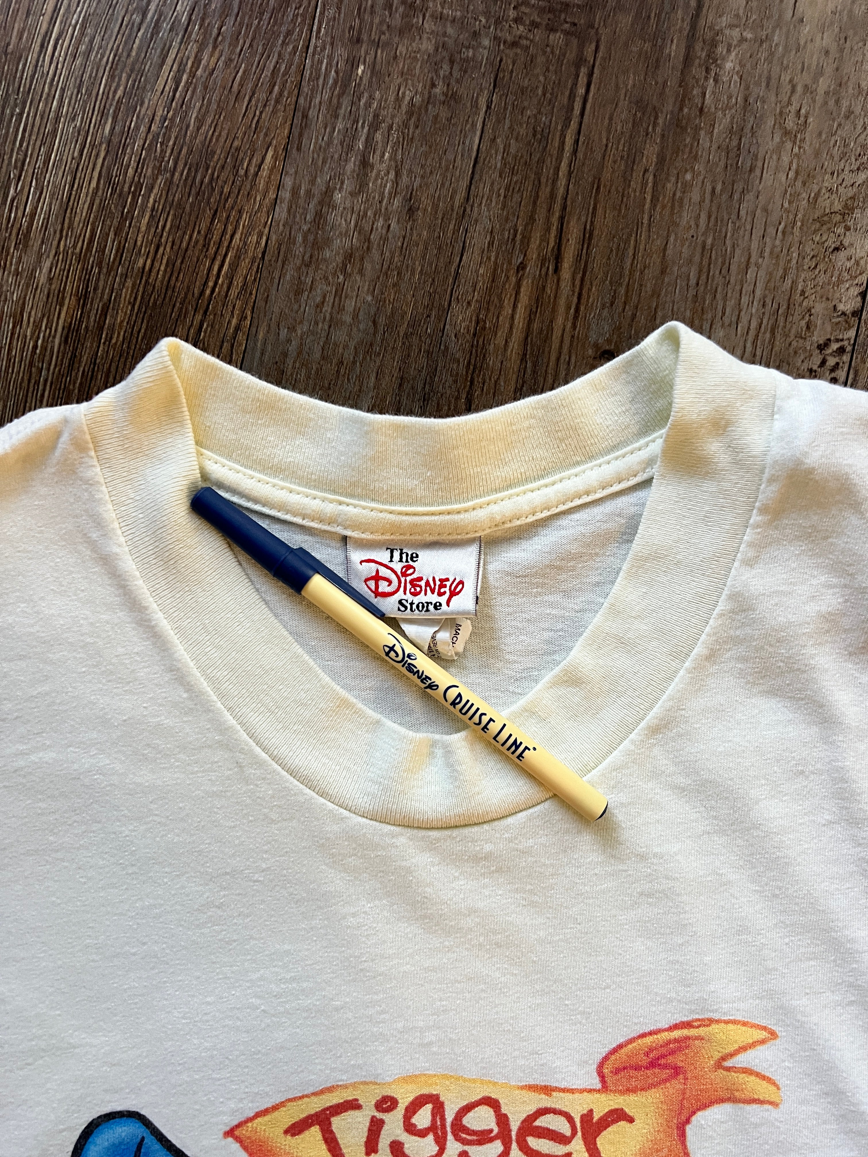 425 -Cream Tigger Brand Coffee Sleep Shirt - OSFA