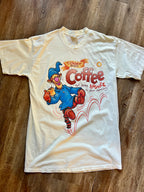 425 -Cream Tigger Brand Coffee Sleep Shirt - OSFA
