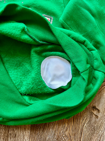 406 -Green Mickey & Minnie Sleigh Ride Music Note Crewneck - S/M