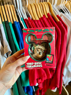 470 -Tree-rific Treasures Mickey Unlimited Santa Minnie Mouse Head Ornament