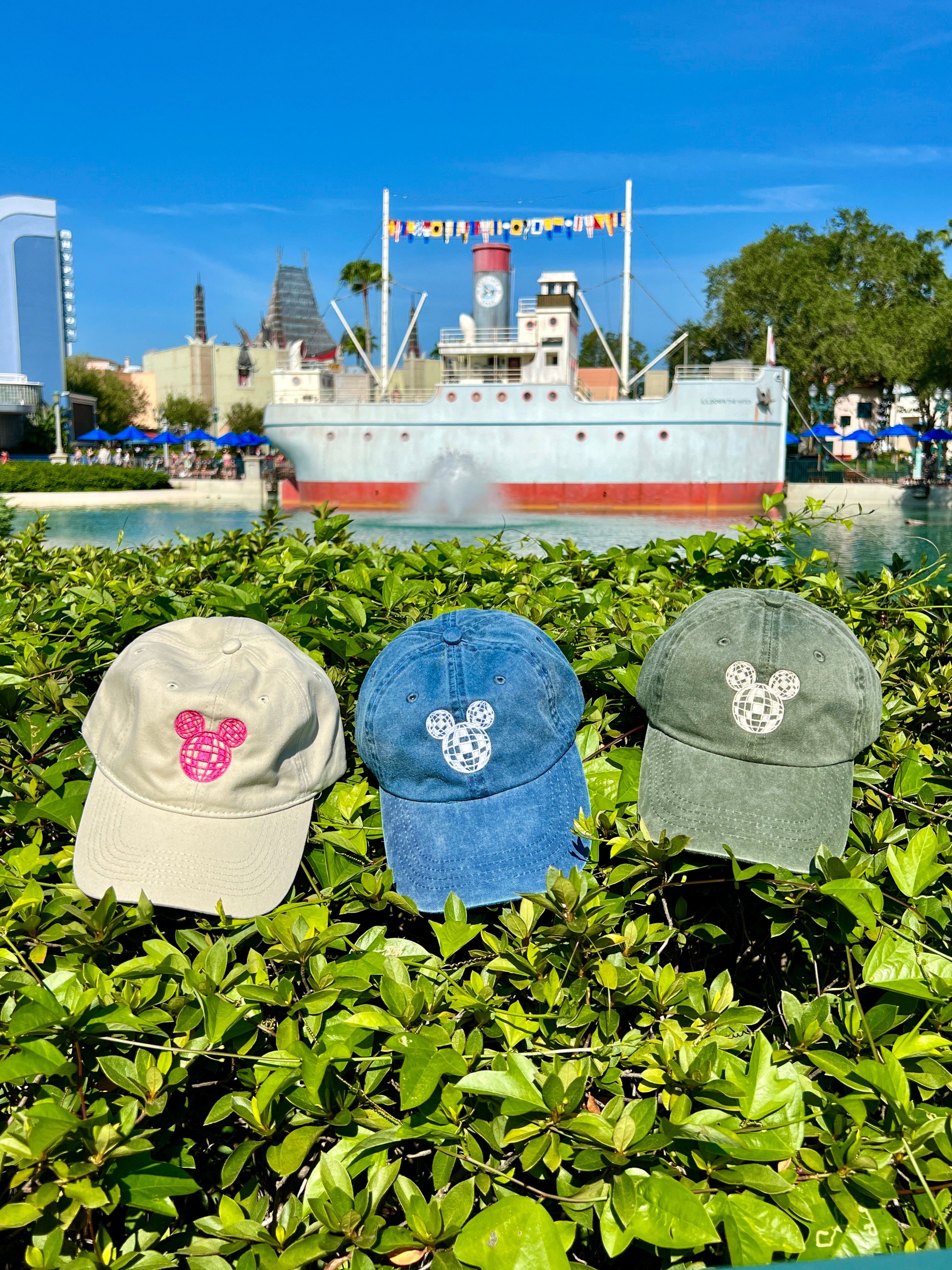 Stone / Pink Disco Ball Hat