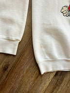 1043 -White Mickey & Minnie I ❤️ You Balloon Crewneck - L