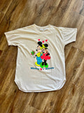 1039 -White Neon Minnie ❤️ 's Mickey Shirt - XL