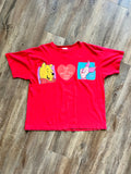 1052 - Red WTP & Piglet Two is More Fun Than One Heart Shirt - L
