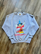 478 -Grey WDW Sorcerer Mickey Crewneck - L