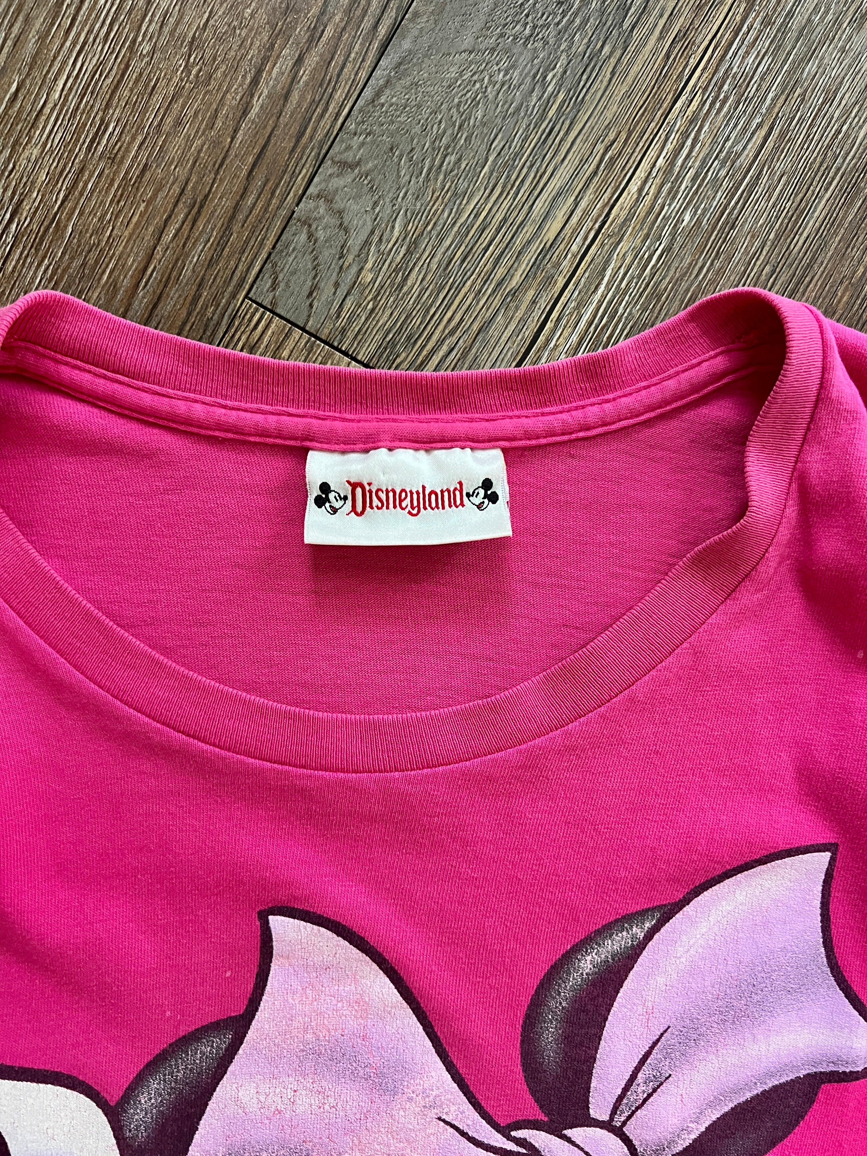 1051 -Pink Yawning Minnie Teddy Bear Disneyland Sleep Shirt - OSFA