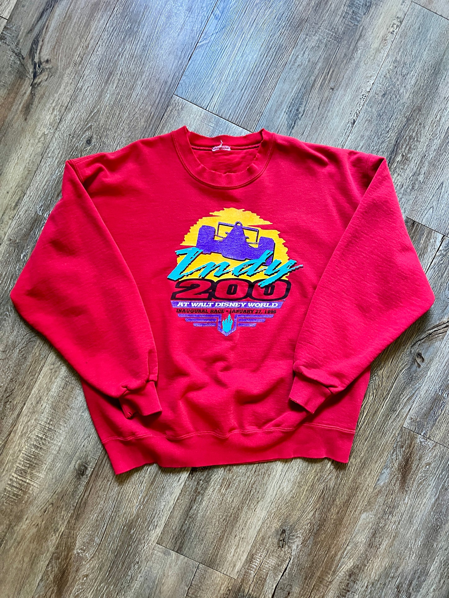 479 -Red 1996 Indy 200 WDW Crewneck - L