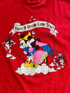 1048 -Red You're A Dream Come True Mickey & Minnie Prince & Princess Kisses Shirt - OSFA