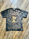 480 -Brown Tie-Dye Splash Mountain Dare To Turn Back Vulture Shirt - L