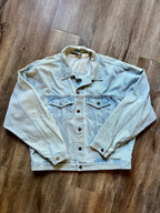 482 -Embroidered Mickey & Friends Disney Store Denim Jacket - M