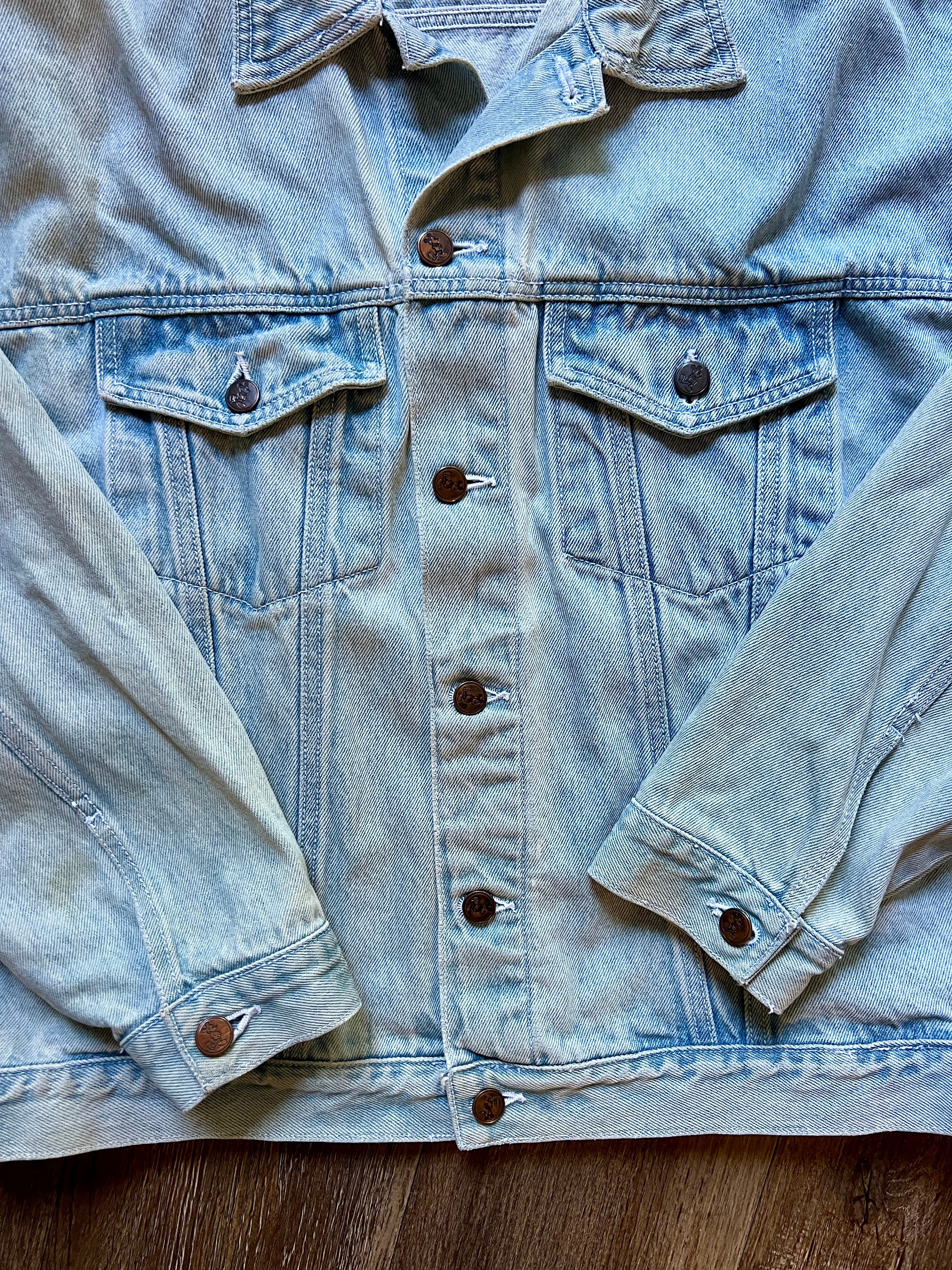 482 -Embroidered Mickey & Friends Disney Store Denim Jacket - M