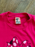 1037 -Red Minnie Holding Mickey Head Flower Bouquet Shirt - XL