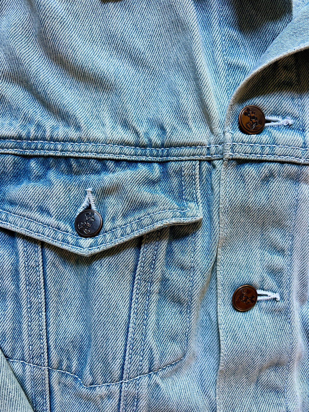 482 -Embroidered Mickey & Friends Disney Store Denim Jacket - M